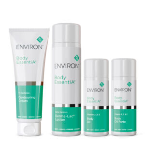 Environ Body Essentia range vitamin A body care products for hydration, skin repair and improving dry, uneven skin texture